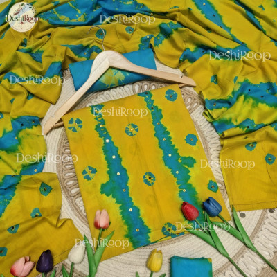 আনস্টিচ ন্যাচারাল ফ্রাইড কটন বেক্সি বাটিক থ্রি পিস