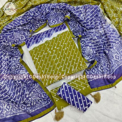 ন্যাচারাল ফ্রাইড কটন বাটিক থ্রি পিস