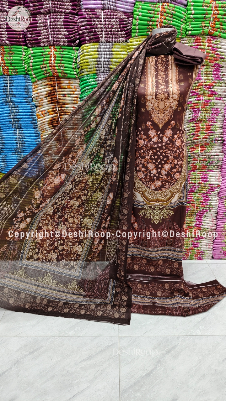 20260626_162523 আনস্টিচ জম জম সুইস কটন থ্রি পিস জামা+ওড়না+প্যান্ট - Image 1