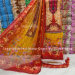 আনস্টিচ জম জম সুইস কটন থ্রি পিস জামা+ওড়না+প্যান্ট