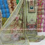 আনস্টিচ জম জম সুইস কটন থ্রি পিস জামা+ওড়না+প্যান্ট